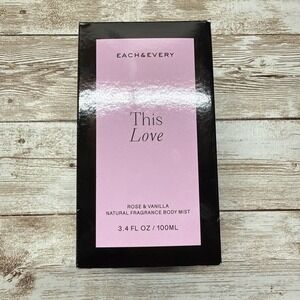 Each  Every Hair and Body Mist for Women and Men - 100 Natural Rose & Vanilla